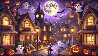 halloween background with pumpkin