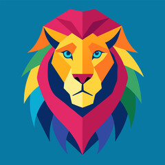 Lion head vector logo design, lion icon