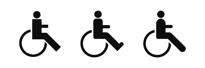 disabled person icon. Disabled icon.