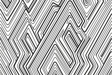Fototapeta premium Coloring book illustration of zigzag neon light patterns