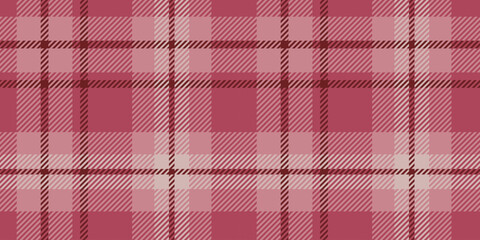 A seamless tartan pattern in shades in pink and red color composed of intersecting lines and squares, offering a stylish and timeless textile design.