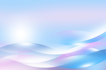 Abstract geometric dynamic wave curve soft light gradient pastel blue pink background design for graphic pattern web illustration technology network smart digital backdrop wallpaper banner