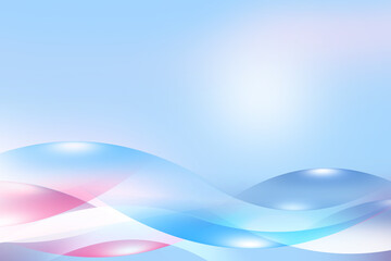 Abstract geometric dynamic wave curve soft light gradient pastel blue pink background design for graphic pattern web illustration technology network smart digital backdrop wallpaper banner