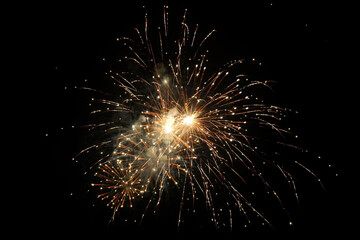 Diwali Fireworks Stock Image In Black Background