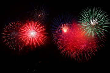 Diwali Fireworks Stock Image In Black Background