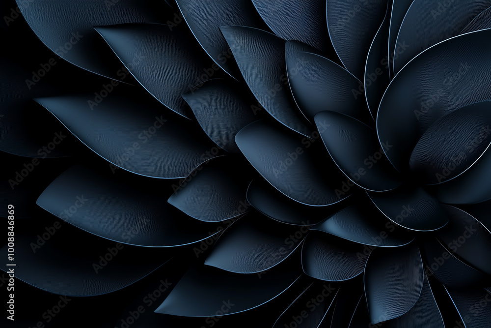Poster abstract background with back tone and sharp contrast between bright highlights and dark, smooth sur