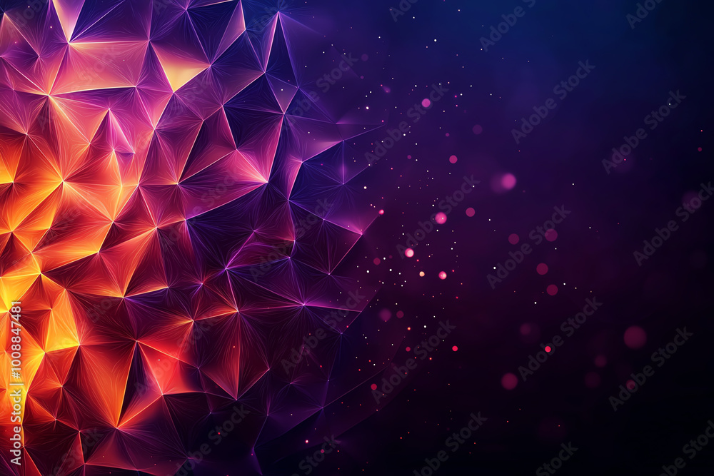 Poster bold contrast abstract background with dark back tone, sharp patterns, and vibrant highlights creati