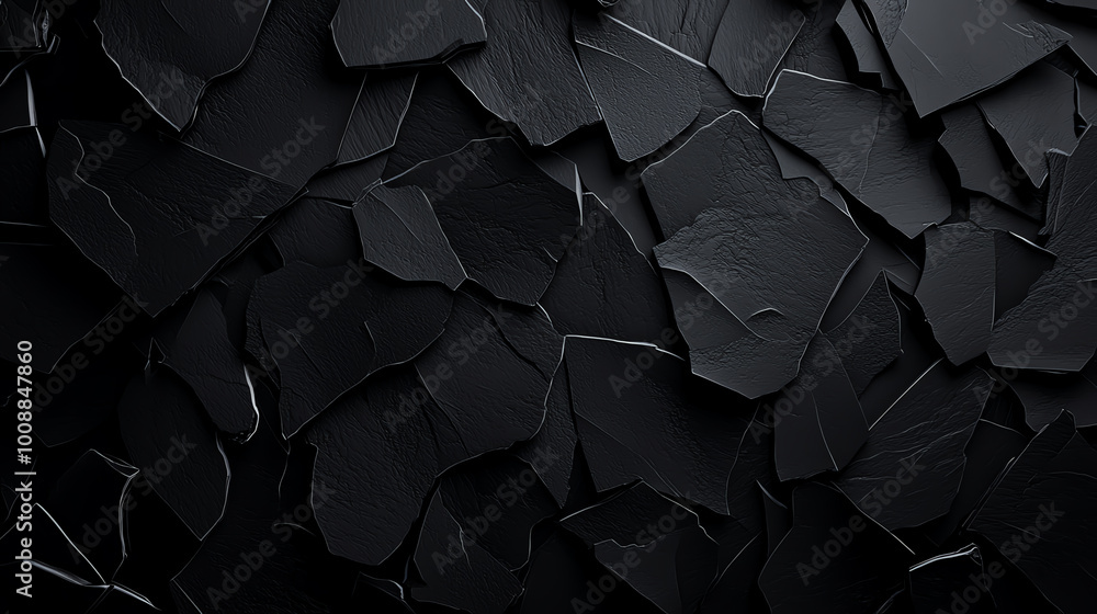 Aufkleber abstract background with dark back tone and rough textured surface, deep shadows and sharp contrast