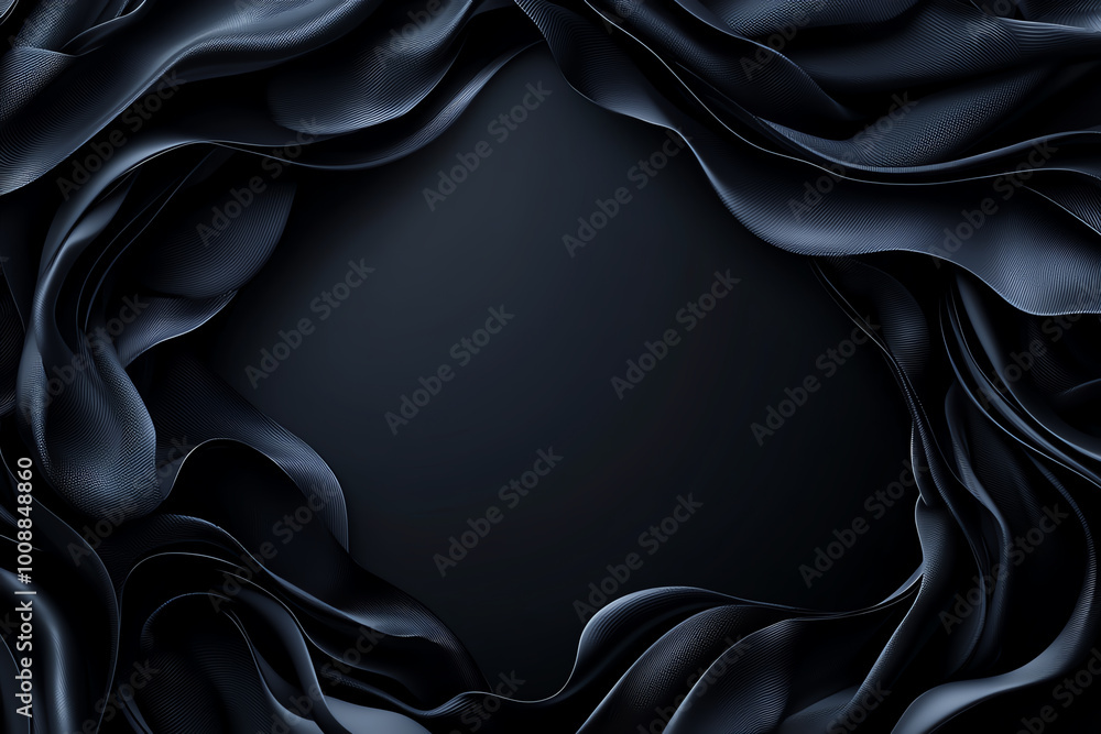 Aufkleber abstract background featuring a black tone and layers of flowing organic shapes and sharp lines