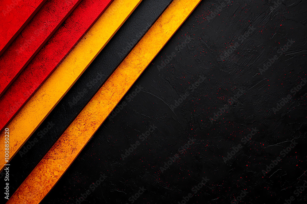 Poster abstract background with deep back tone and bold textures, featuring geometric patterns and layered 