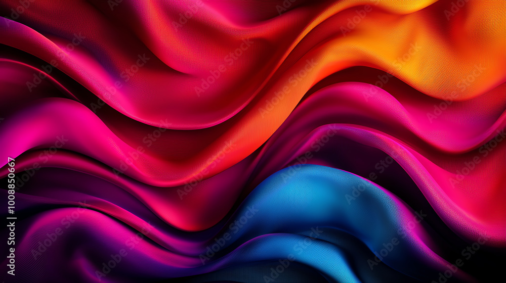 Poster abstract background with deep back tone, layered geometric shapes, soft gradients, and intricate pat