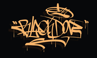 BLACK DOVE graffiti tag style design