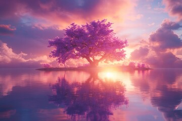 Obraz premium An anime cinematic scene blending urban and suburban landscapes with natural elements and fantasy architecture, creating an exciting adventure in a visually captivating world