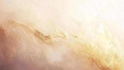 Fototapeta premium Abstract landscape with golden hues and soft textures in a dreamy atmosphere at sunrise