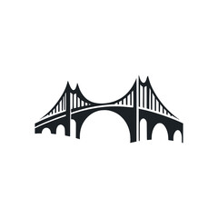 curve bridge architecture modern logo vector illustration template design