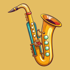 vector illustration of saxophone
