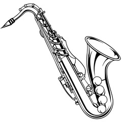 vector illustration of saxophone