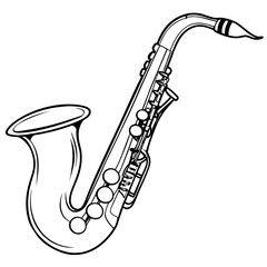vector illustration of saxophone