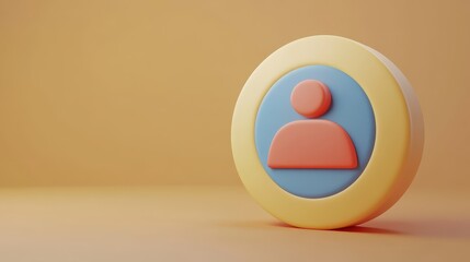 3D Icon Illustrating the Addition of a New User for Digital Platforms