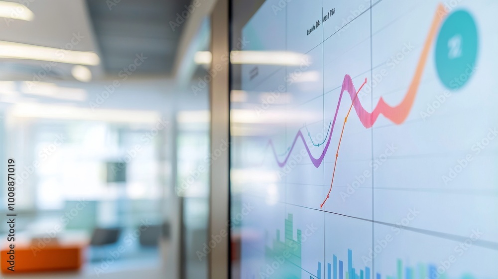 Poster business growth data analytics dashboard visualization
