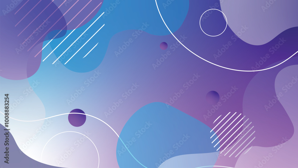 Poster abstract colorful gradient geometric background. landing page template - fluid abstract design with 