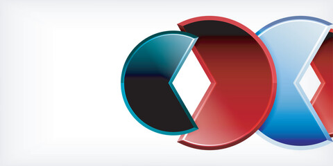 Glass reflective geometric round shapes background. Vector Illustration For Wallpaper, Banner, Background, Card, Book Illustration, landing page