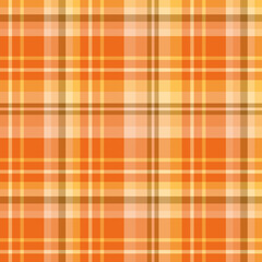 Seamless pattern in unique orange and yellow colors for plaid, fabric, textile, clothes, tablecloth and other things. Vector image.