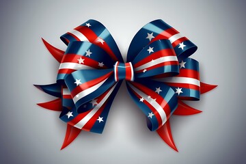 Design card or poster for American celebration Independence day 4 th July with cylinder hat, flag and firework
