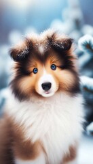 Collie im Winter
