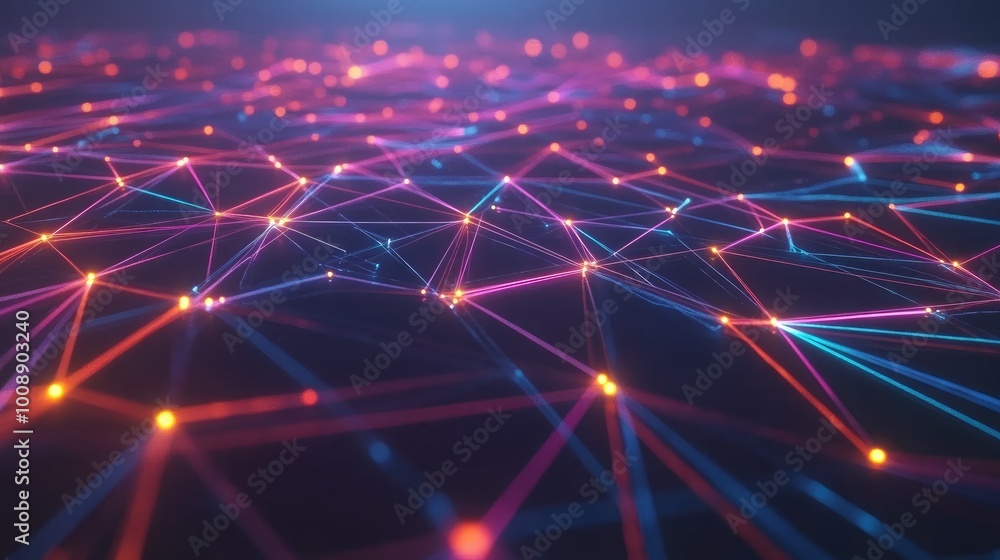 Aufkleber the network connection of points and lines. data technology. digital background.