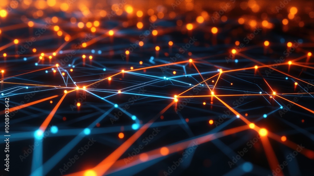 Aufkleber the network connection of points and lines. data technology. digital background.