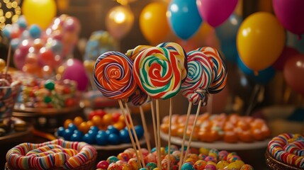 Fototapeta premium Colorful Candy Display for Festive Celebrations