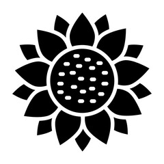 Sunflower Glyph Icon Design