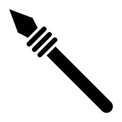 Javelin Spear Glyph Icon Design