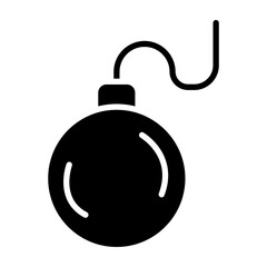 Bomb Glyph Icon Design