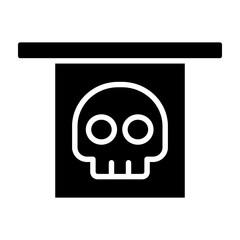 Jolly Roger Glyph Icon Design