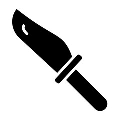 Knife Glyph Icon Design