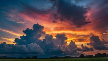 sunset in the mountains