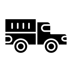 Truck Glyph Icon Design