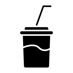 Soft Drink Glyph Icon Design