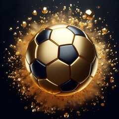 Fototapeta premium golden soccer ball