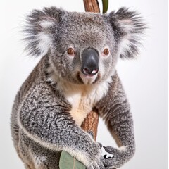 Naklejka premium The Enigmatic Koala Isolated on a Transparent 