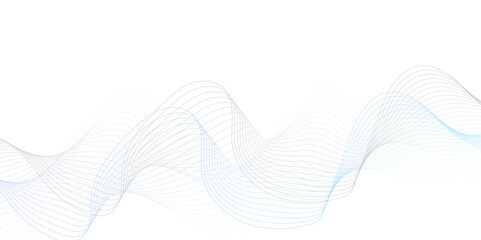 White wave curve lines banner background design. Abstract soft wave lines dynamic flowing blue light isolated background. Vector Illustration of the blue pattern of lines. stripes on white.	
