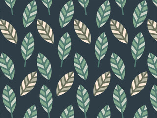 Art & Illustration repetitive leaf pattern.