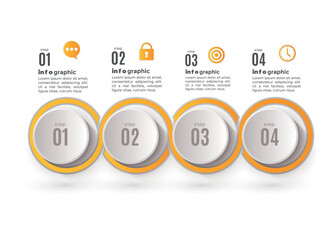 Best quality four steps infographic template or diagram - infographic with 4 steps
