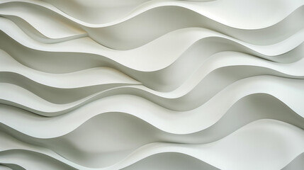 Curved white wall design featuring flowing patterns for modern architectural aesthetics