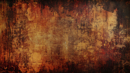 Obraz premium Abstract grunge background in brown and orange tones with textured, distressed, aged, vintage effect.