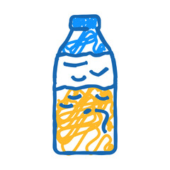 milk rotten food doodle icon sketch vector. milk rotten food sign. isolated symbol illustration