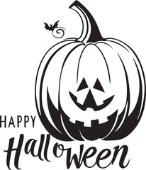 Halloween silhouette vector art illustration 