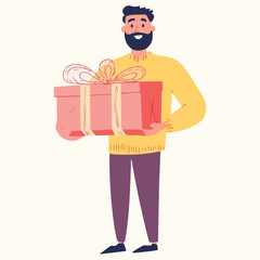 Modern design illustrations of valentine day gift